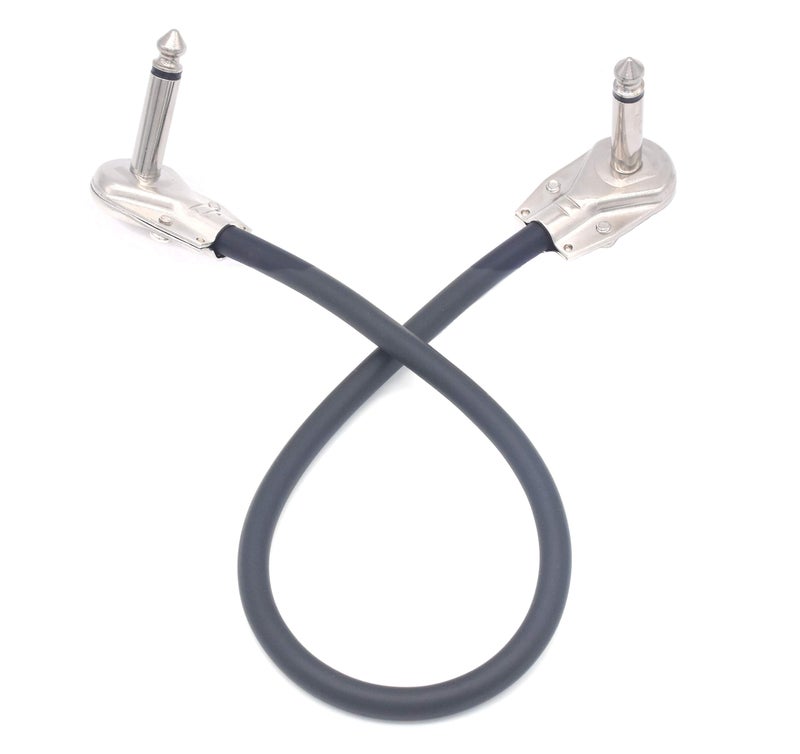 Devinal Guitar Patch Cable 12 inch, Instrument Effects Adapter Set 3 Pack, Pedal Boards Cord 1 feet kit, 1/4 Mono Right Angle Pancake Type Connectors, Ts Low-Profile Plug - Image 5